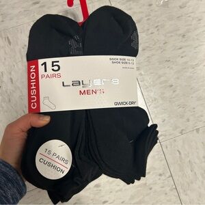 NWT Layer 8 Men's Black cushion Socks - 15 Pack